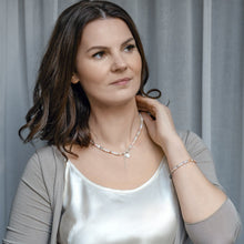 Load image into Gallery viewer, Pink Opal Silver 925 Delicate Bracelet for Women "Self Love"