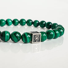 Load image into Gallery viewer, Malachite A+ Silver Bracelet for Women - "Abundance"
