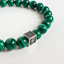 Load image into Gallery viewer, Malachite A+ Silver Bracelet for Women - "Abundance"