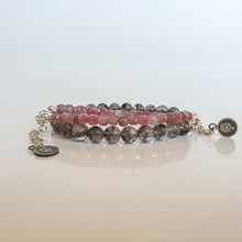 Load image into Gallery viewer, Herkimer Diamond from US Silver Bracelet "Stone of Light" - round beads 7-8 mm