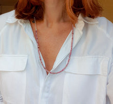 Load image into Gallery viewer, Rausvojo turmalino A+ sidabro 925 vėrinio ir apyrankės rinkinys "Harmonija" - Petit Secret