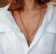 Load image into Gallery viewer, Rausvojo turmalino A+ sidabro 925 vėrinio ir apyrankės rinkinys "Harmonija" - Petit Secret