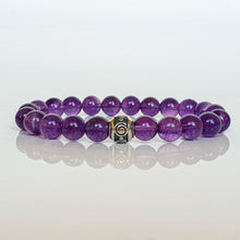 Load image into Gallery viewer, Amethyst A+ Silver Bracelet "Magic of The Universe"