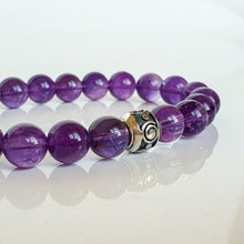 Load image into Gallery viewer, Amethyst A+ Silver Bracelet "Magic of The Universe"