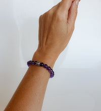 Load image into Gallery viewer, Amethyst A+ Silver Bracelet "Magic of The Universe"