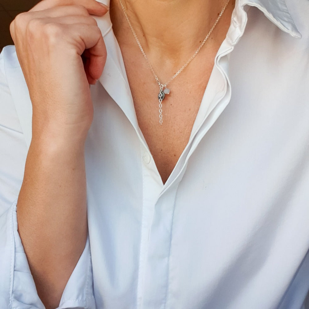 Aquamarine A+ Silver Pendant for Women "Stone of Faith"
