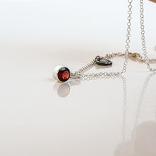 Load image into Gallery viewer, Elegant Red Garnet Silver 925 Necklace Pendant "Vitality"