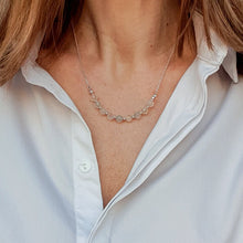 Load image into Gallery viewer, Set of Topaz Silver Necklace and Bracelet for Women "Wind of Change"