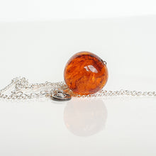 Load image into Gallery viewer, Cognac Amber Silver 925 Long  Necklace for Women "Sun Stories"