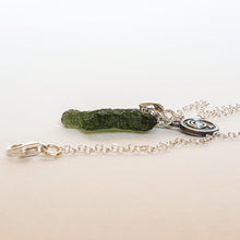 Load image into Gallery viewer, Legendary Moldavite Silver Pendant from Czech republic "Stone Of Greatness"