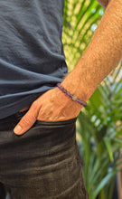 Load image into Gallery viewer, Amethyst A+ Silver 925 Bracelet for Men - Vytis - "Magic of The Universe"