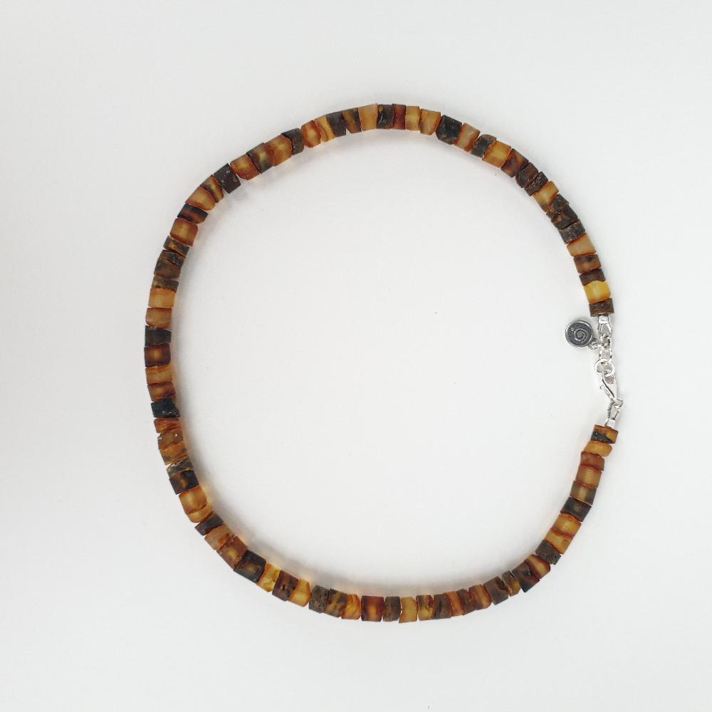 Baltic Amber Silver 925 Necklace for Men "Sun Stories"