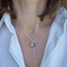 Load image into Gallery viewer, Mėnulio akmens AAA iš Indijos subtilus sidabro pakabutis su grandinėle "Intuicija"