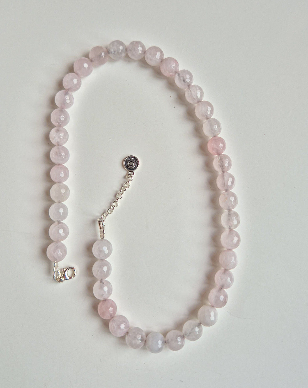 Pink Quartz Silver 925 Necklace "Tenderness"