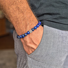 Load image into Gallery viewer, Lazurite Silver 925 Bracelet for Men - Vytis - "Wisdom"