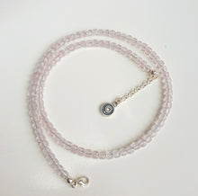 Load image into Gallery viewer, Set of Pink Quartz Delicate Silver 925 Necklace  and Bracelet "Tenderness" - Petit Secret