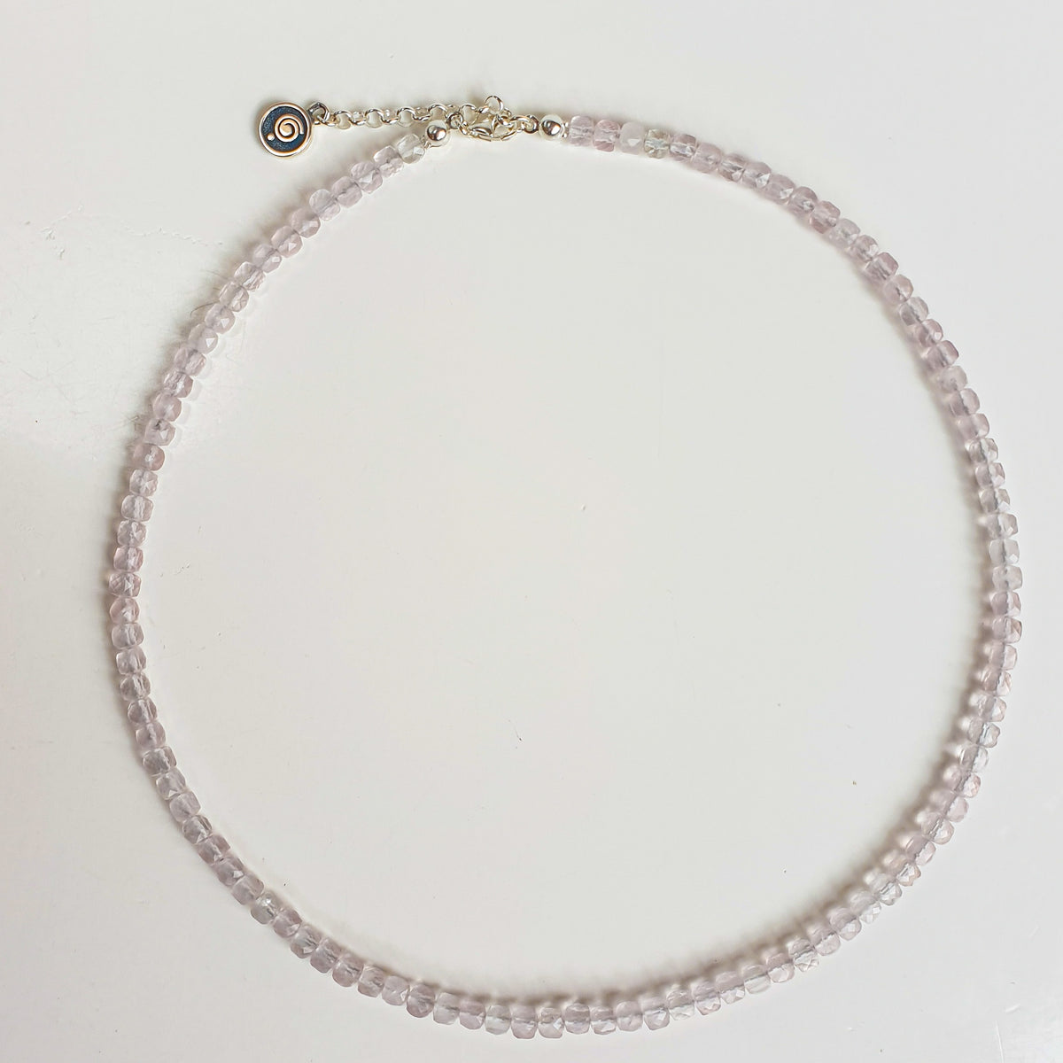 Pink Quartz Delicate Silver 925 Necklace "Tenderness" - Petit Secret