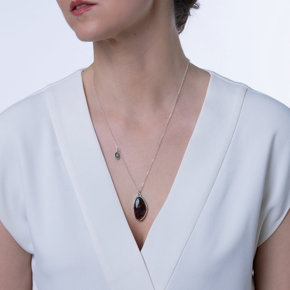 Super 7 Solid Silver 925 Necklace "Melody Stone"