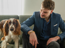 Load image into Gallery viewer, Baltic Amber Non Polished Cube Silver 925 Bracelet - Vytis - "Sun Stories"