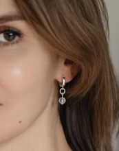 Load image into Gallery viewer, Elegant Silver Earrings with High Grade Light Blue Natural Topaz "Wind of Change"