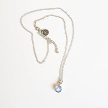 Load image into Gallery viewer, Delicate Moonstone AAA grade Round Silver 925 Pendant with Chain "Intuition"