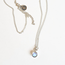 Load image into Gallery viewer, Delicate Moonstone AAA grade Round Silver 925 Pendant with Chain "Intuition"