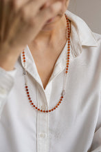 Load image into Gallery viewer, Baltijos gintaro sidabro 925 apyrankės ir vėrinio rinkinys kojako spalvos "Saulės istorijos"