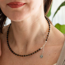Load image into Gallery viewer, Natural Faceted Two-Tone Baltic Amber and Sterling Silver 925 Necklace