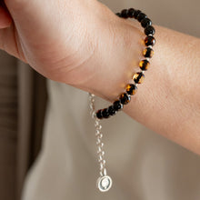Load image into Gallery viewer, Natural Faceted Two-Tone Baltic Amber and Sterling Silver 925 Bracelet