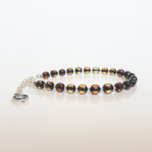 Load image into Gallery viewer, Natural Faceted Two-Tone Baltic Amber and Sterling Silver 925 Bracelet