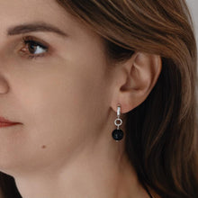Load image into Gallery viewer, Sidabro auskarai moterims "Vidinė stiprybė" su auksiniu obsidianu