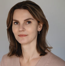 Load image into Gallery viewer, Subtilūs sidabro 925 auskarai su rausvuoju turmalinu "Harmonija"