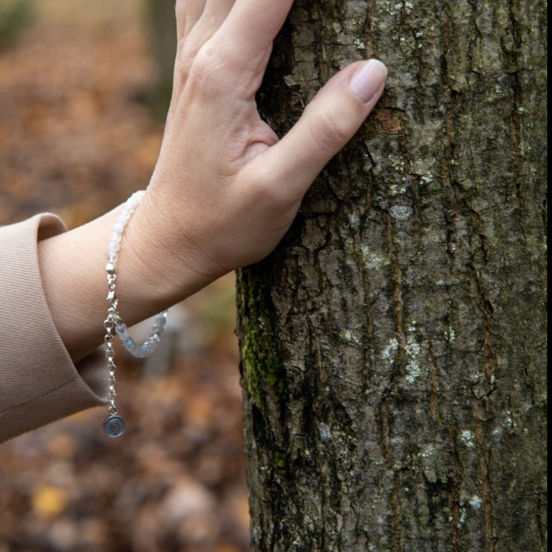Moonstone Silver Bracelet for Women "Intuition" - Petit Secret