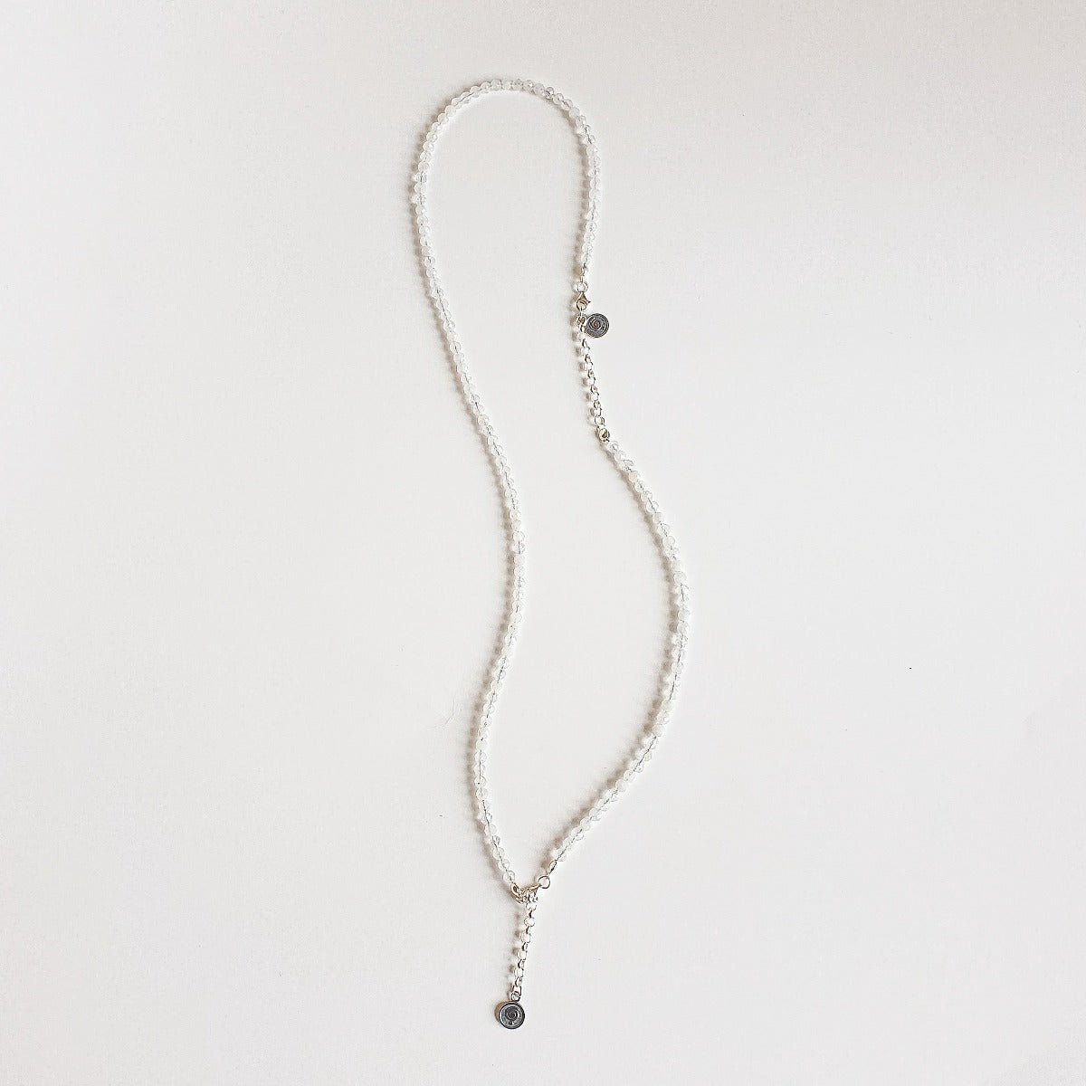 Set of Moonstone Silver Necklace and Bracelet "Intuition" - Petit Secret