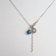 Load image into Gallery viewer, Delicate Kyanite A+ from Brasil Silver Pendant "Elevation"